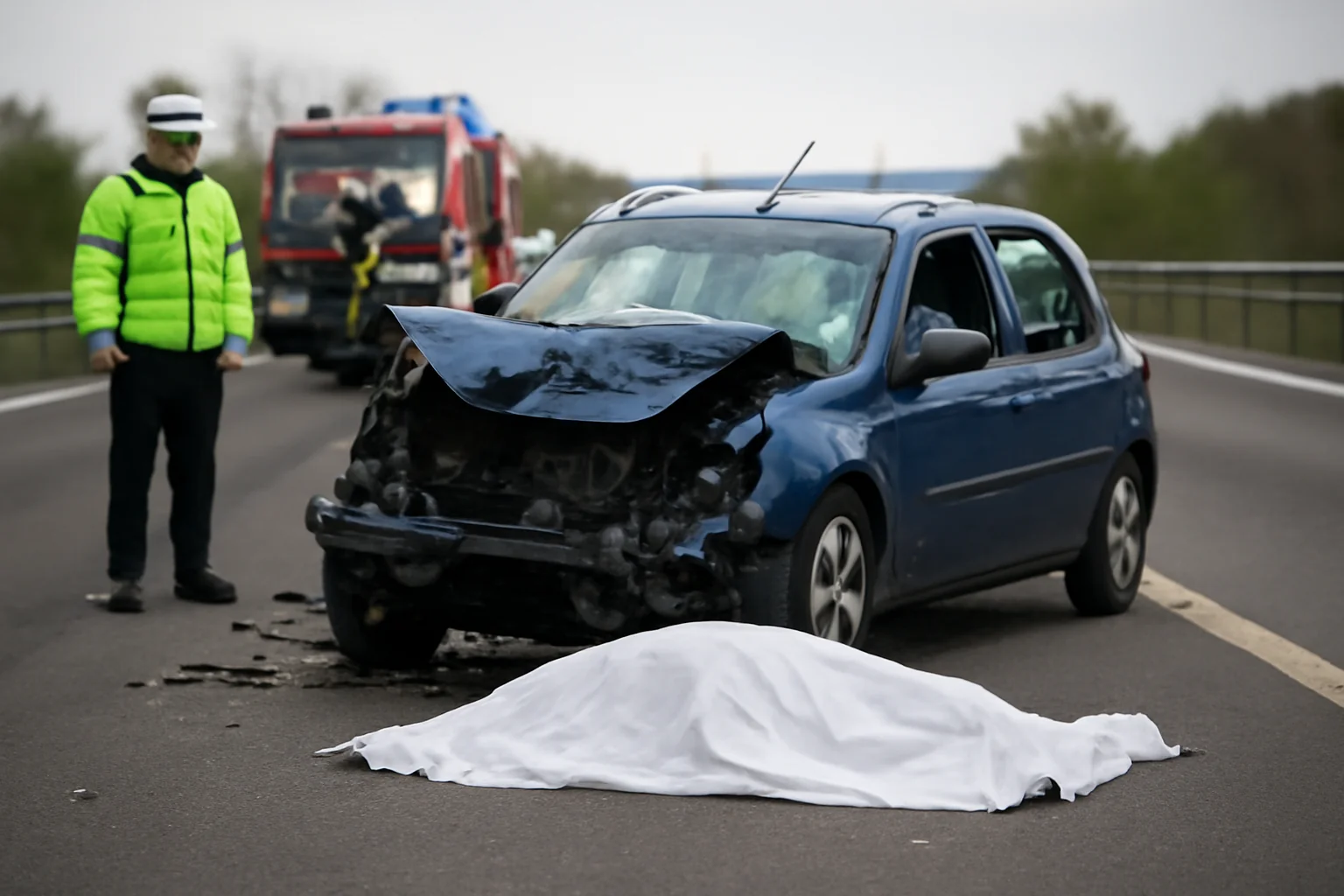 Accident rutier mortal pe Autostrada A1 la Sibiu, între un autoturism și un autocamion