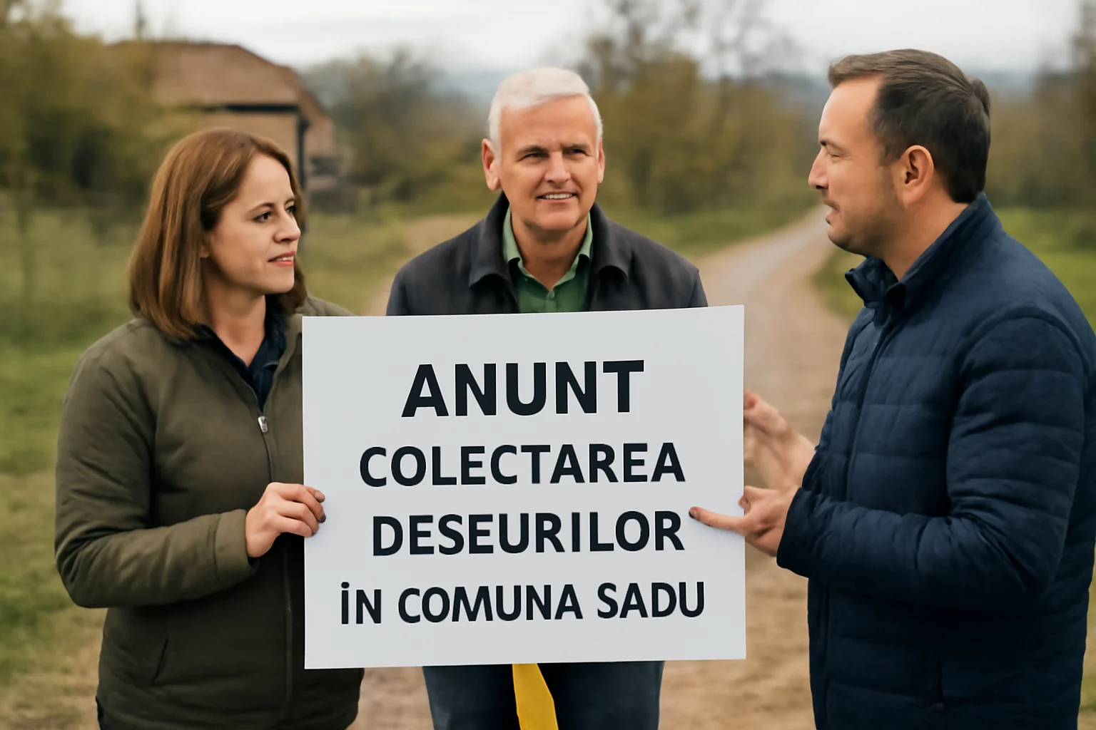 Anunț al Primăriei Sadu privind noile reguli de colectare a deșeurilor, făcut public la Sibiu
