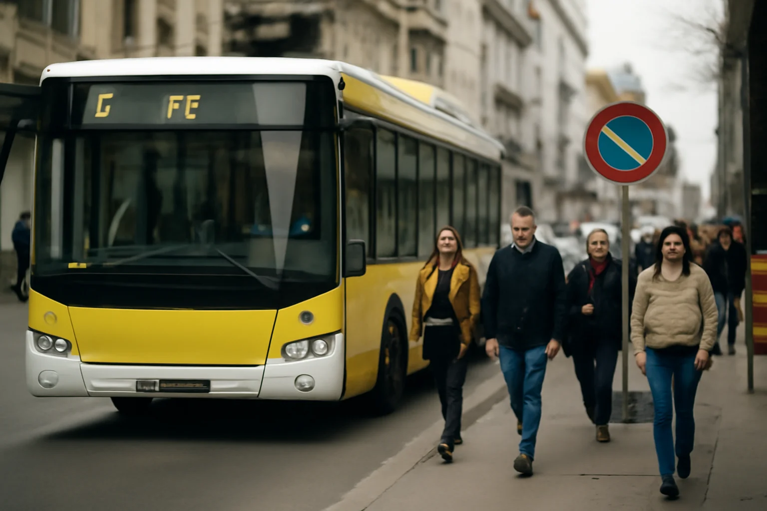Circulație deviată pentru autobuzele Tursib în Piața Unirii din Sibiu pe 23 ianuarie