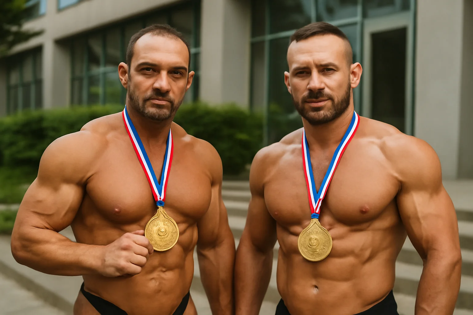(FOTO/VIDEO) Sibienii Robert Frățilă și Marcel Manea, campioni mondiali la culturism în Arabia Saudită