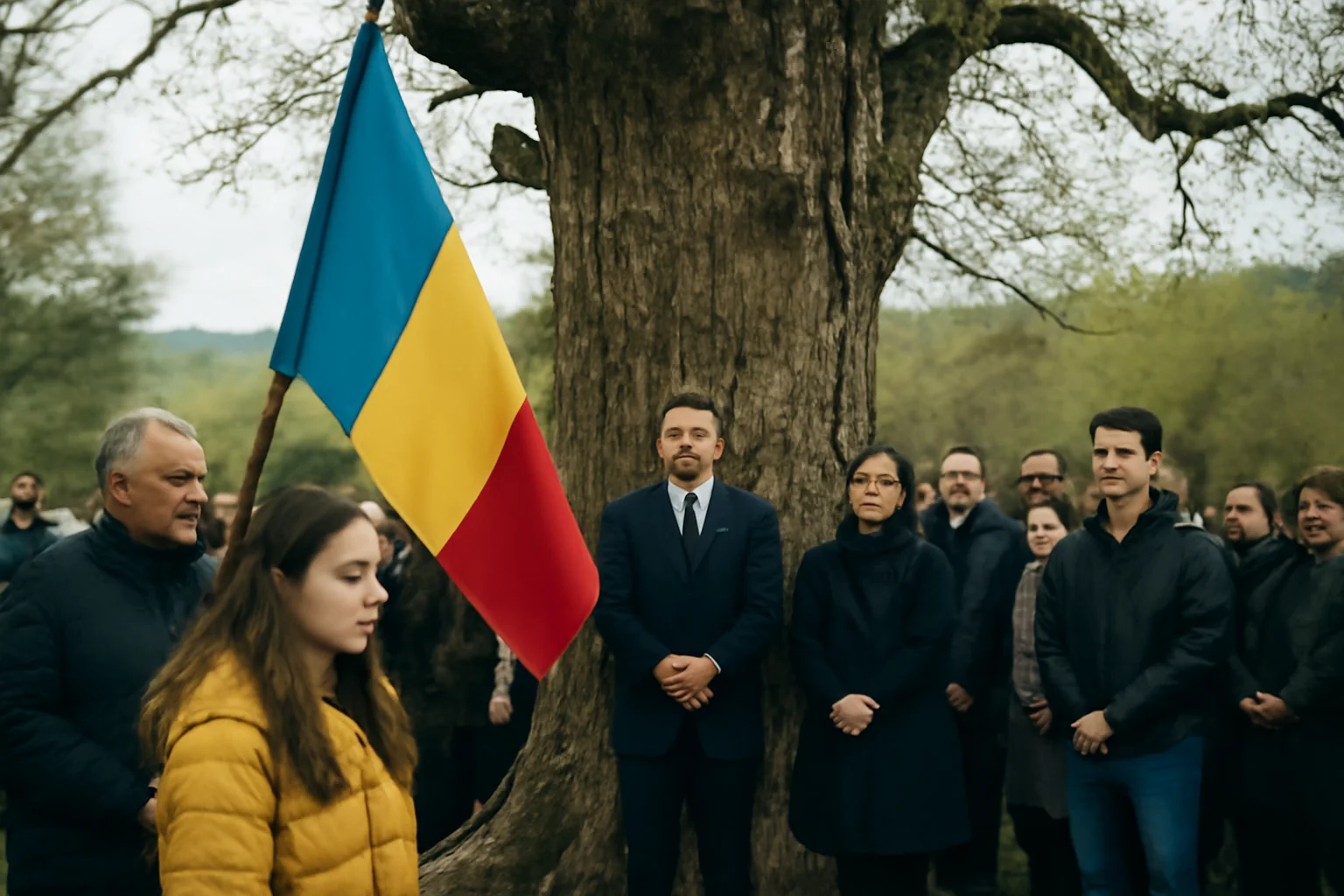 Horă a Unirii la un stejar istoric din județul Sibiu, de Ziua Unirii Principatelor