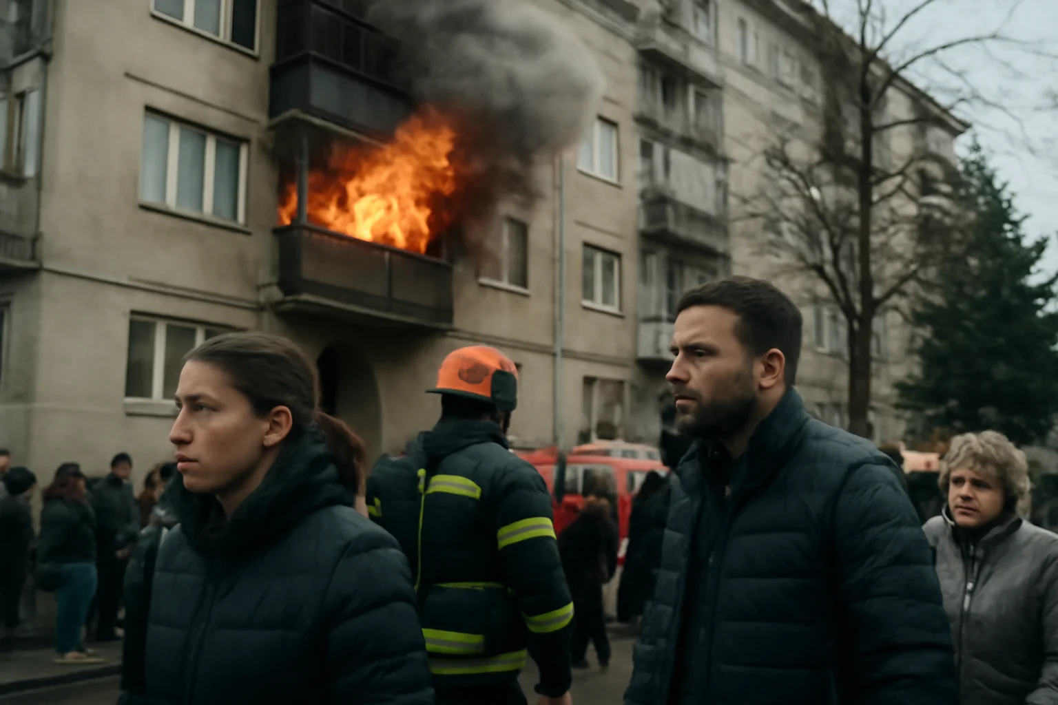 Incendiu într-un bloc din Cisnădie, zeci de persoane evacuate la Sibiu