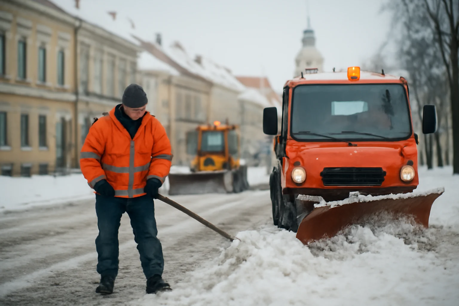 Intervenții matinale de deszăpezire pe străzile din Sibiu, anunțate de Primărie