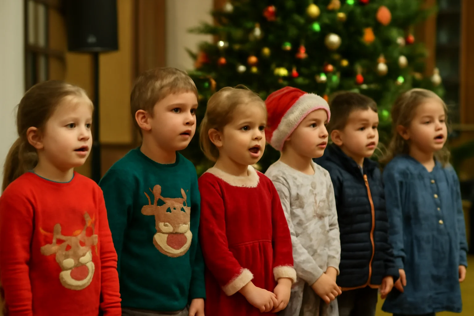 Program artistic de Crăciun susținut de copii la Biblioteca ASTRA din Sibiu