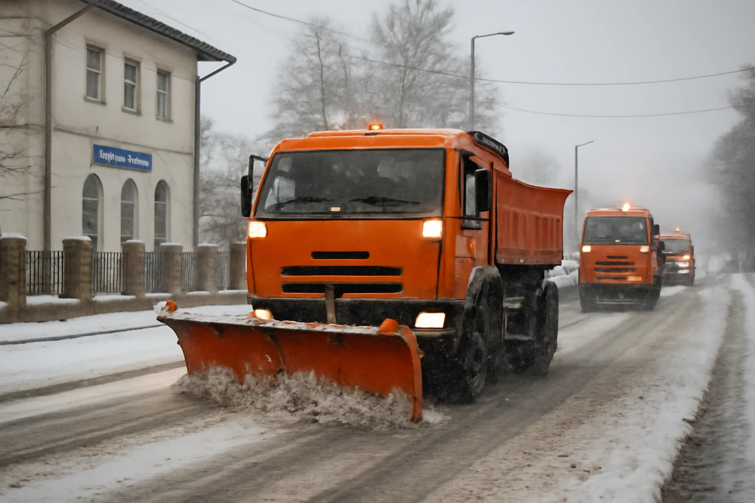 Sibiu: utilajele de deszăpezire din Tălmaciu, în stare de mobilizare permanentă
