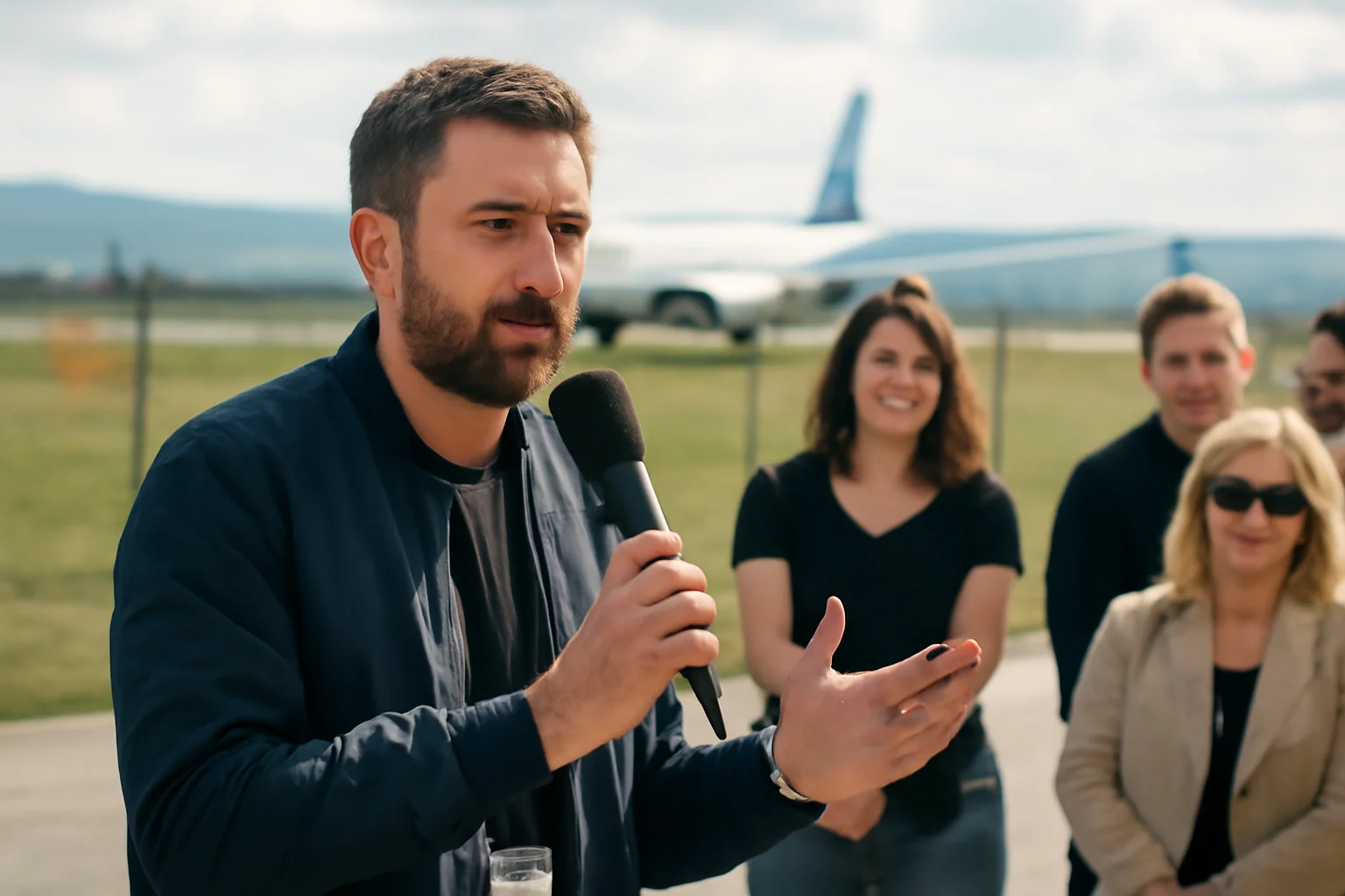 Tururi ghidate în culisele Aeroportului Sibiu, prezentate de „Profu’ de Aviație” la Sibiu Travel Festival